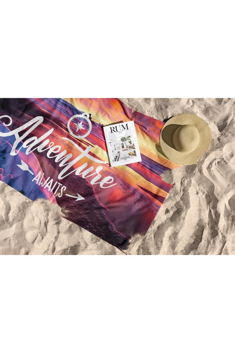 Mjölnir 90 Toalla de Playa Multicolor 90 x 150 cm, 70% Poliéster / 30% Poliamida, Secado Rápido